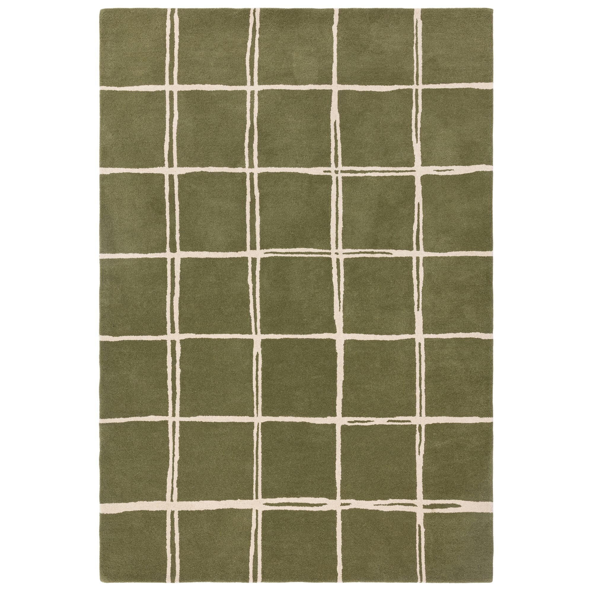 Albany Grid Olive Rug
