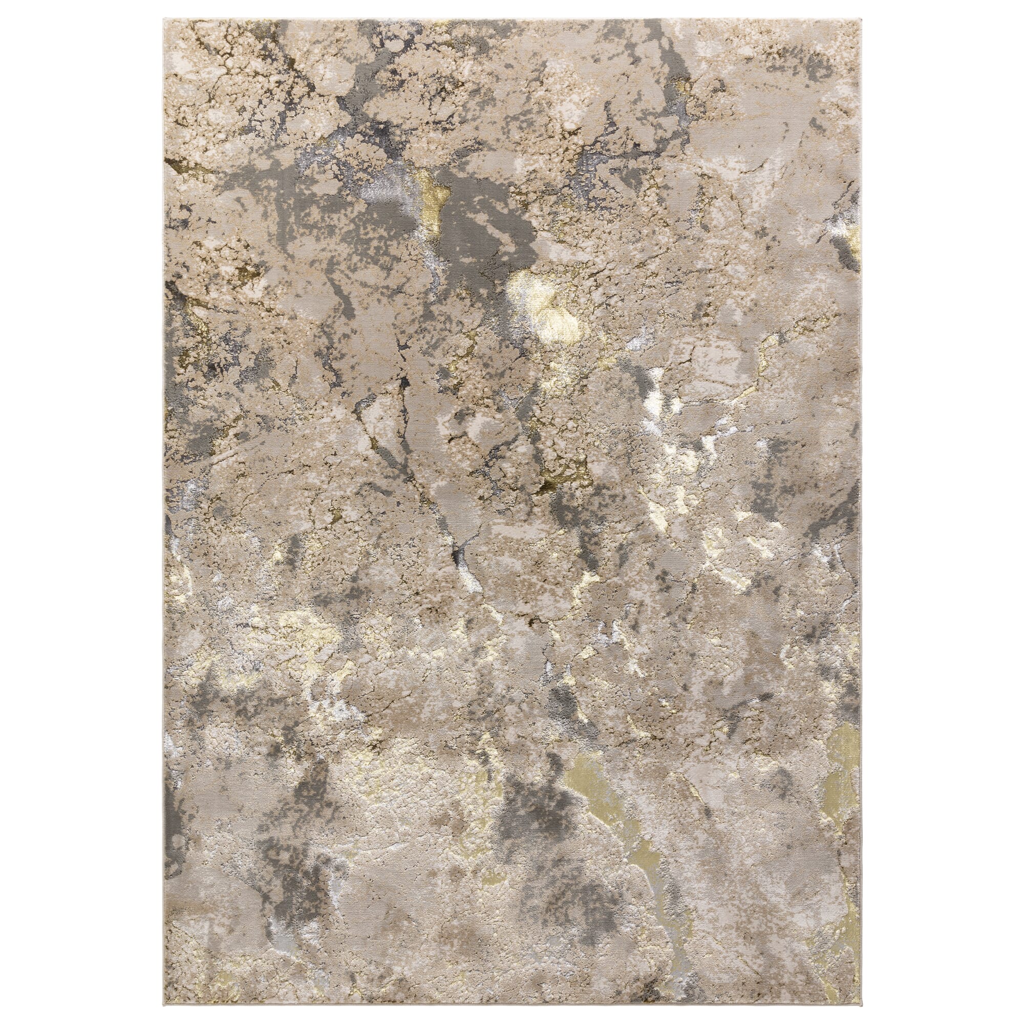 Aurora Galaxy Metallic Gold Rug AU04