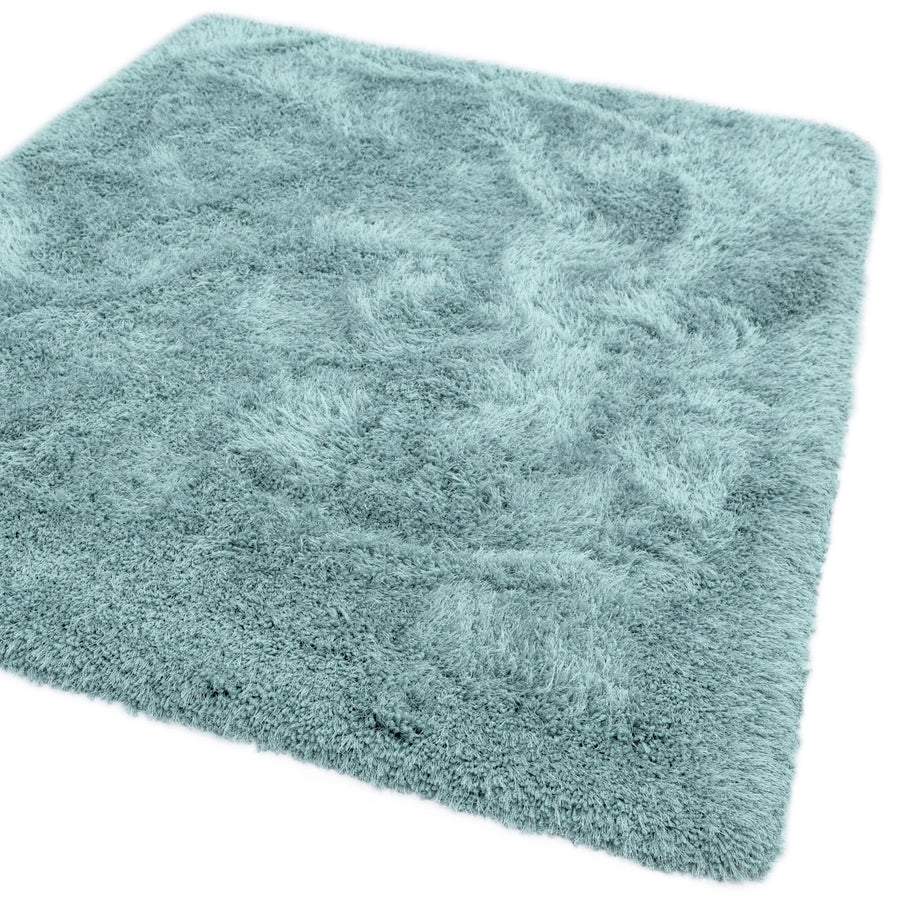 Cascade Duck Egg Shiny Shaggy Rug