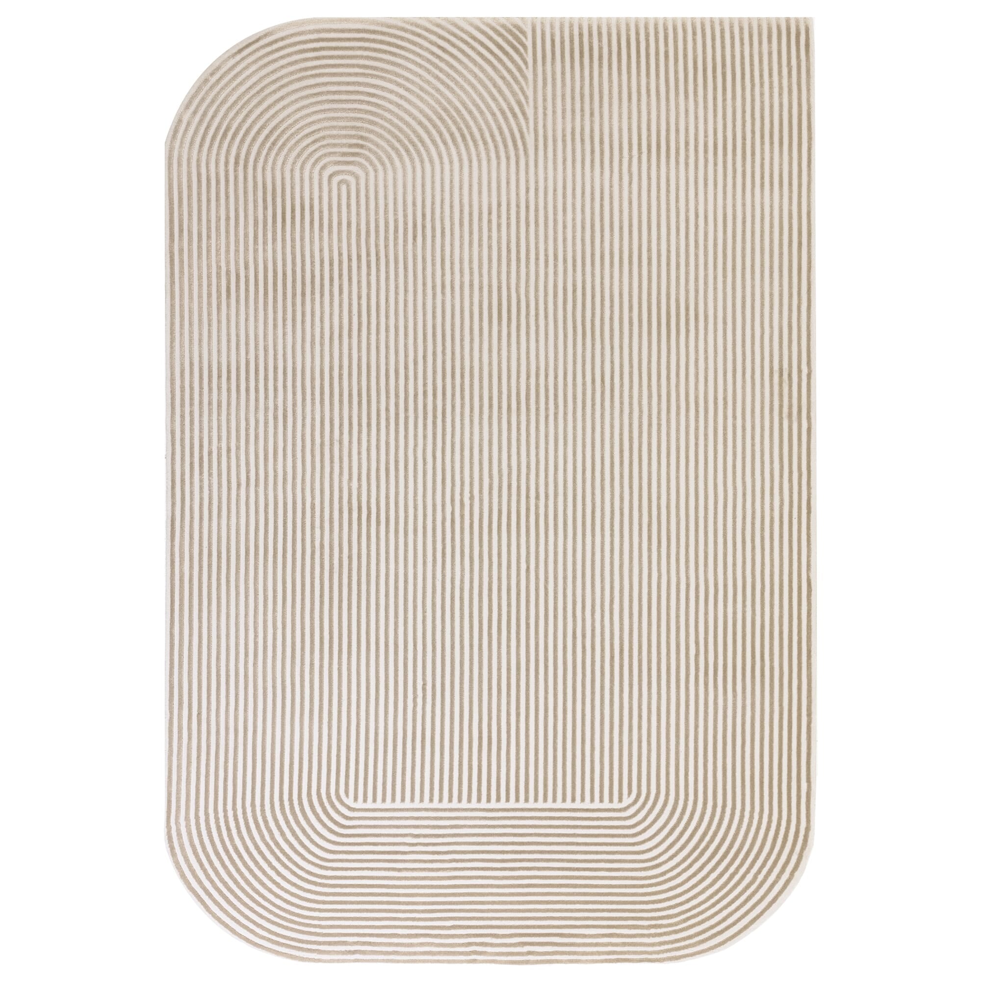 Kuza Shape Gold / Cream Rug