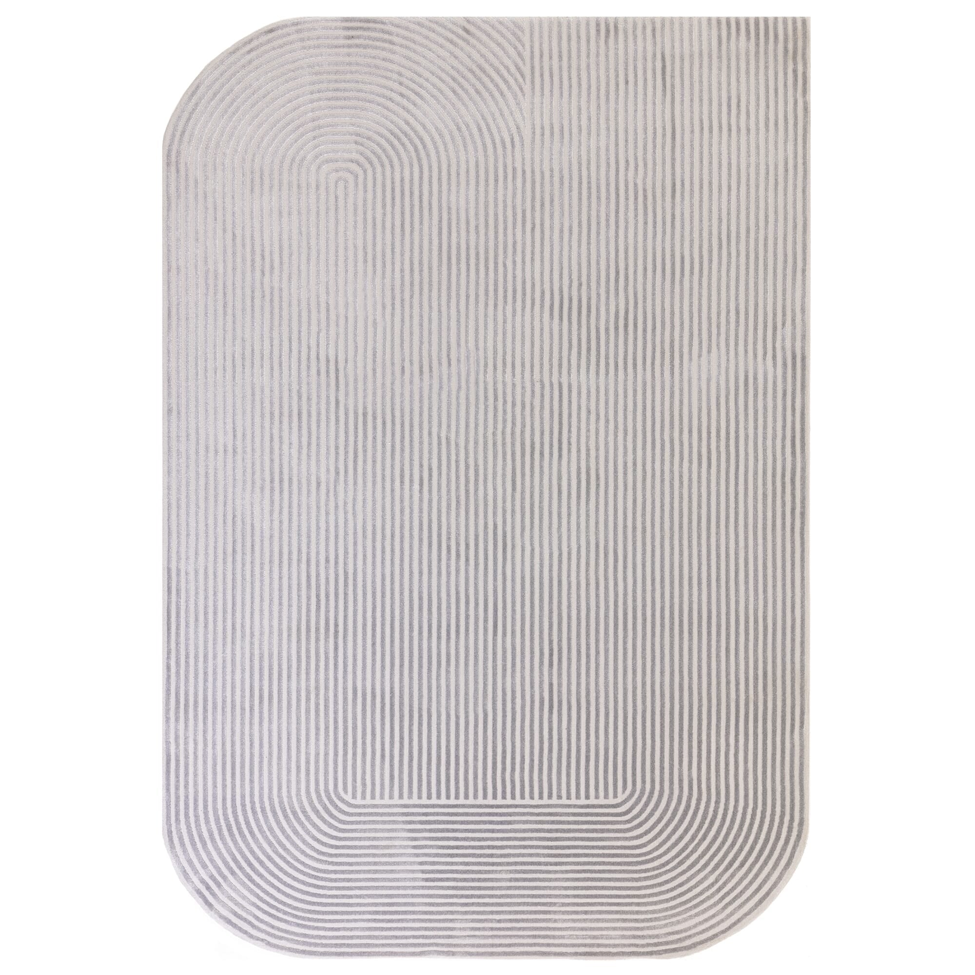 Kuza Shape Silver / Grey Rug
