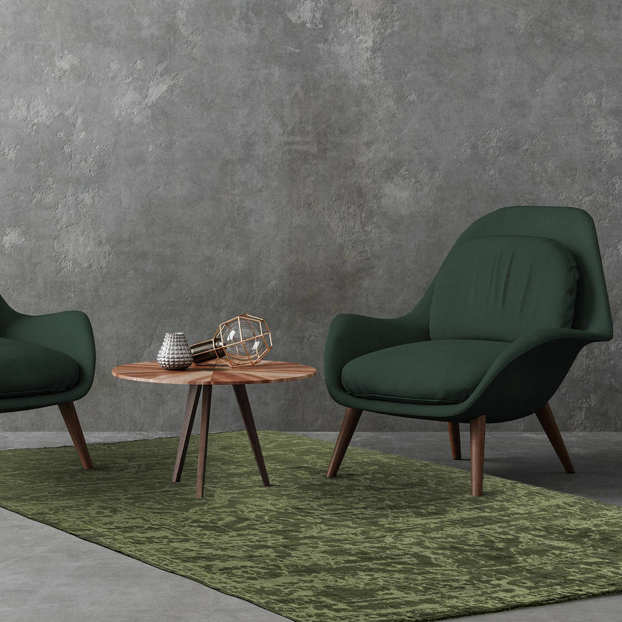 Zehraya Green Abstract Rug ZE06