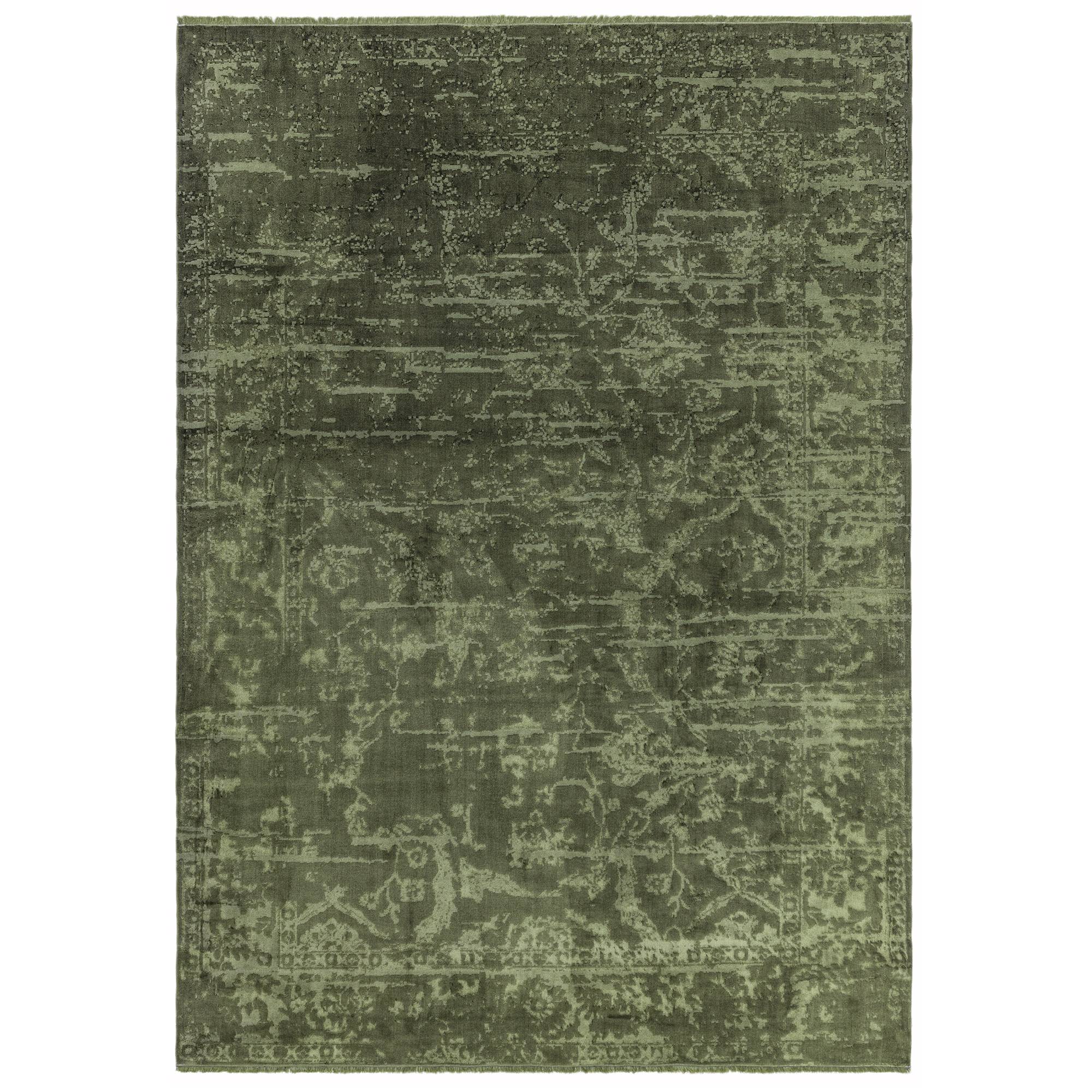Zehraya Green Abstract Rug ZE06