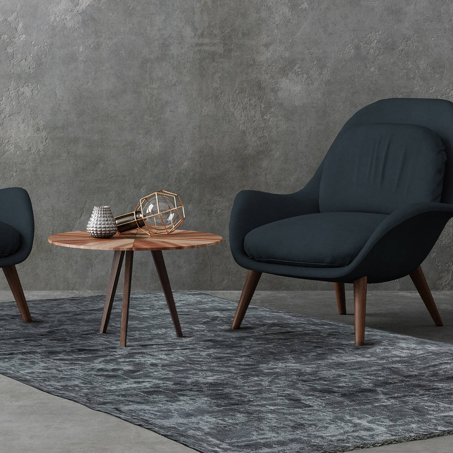 Zehraya Charcoal Abstract Rug ZE07