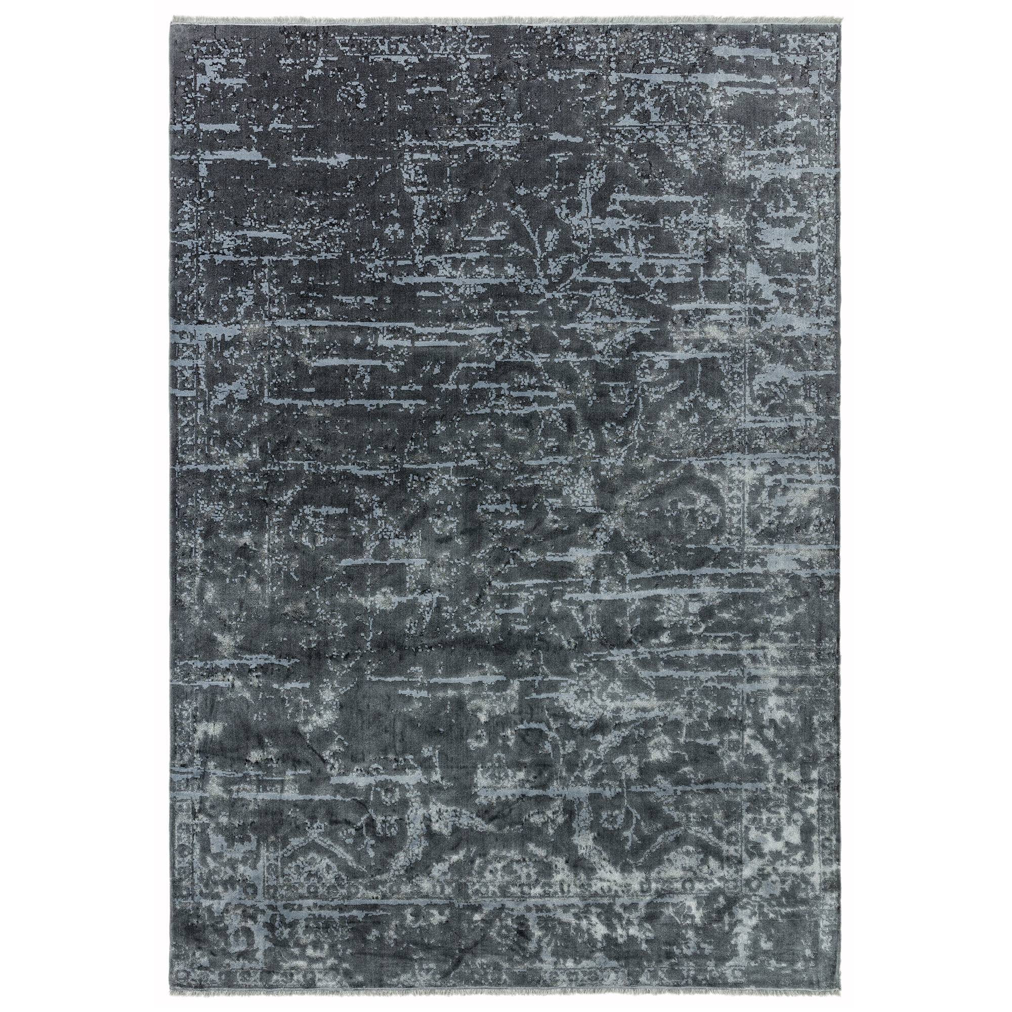 Zehraya Charcoal Abstract Rug ZE07