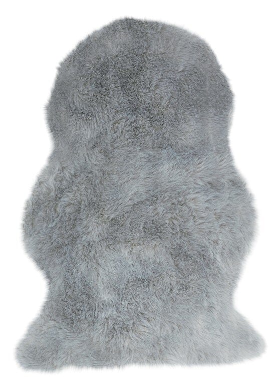 Auckland Silver Soft Touch Faux Sheepskin Rug