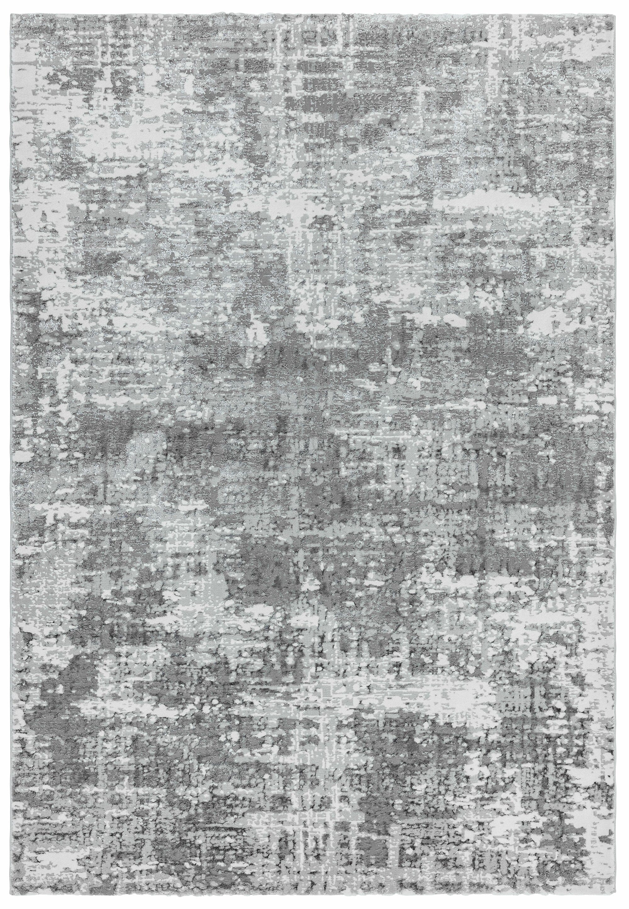 Orion Abstract Silver Metallic Rug OR05