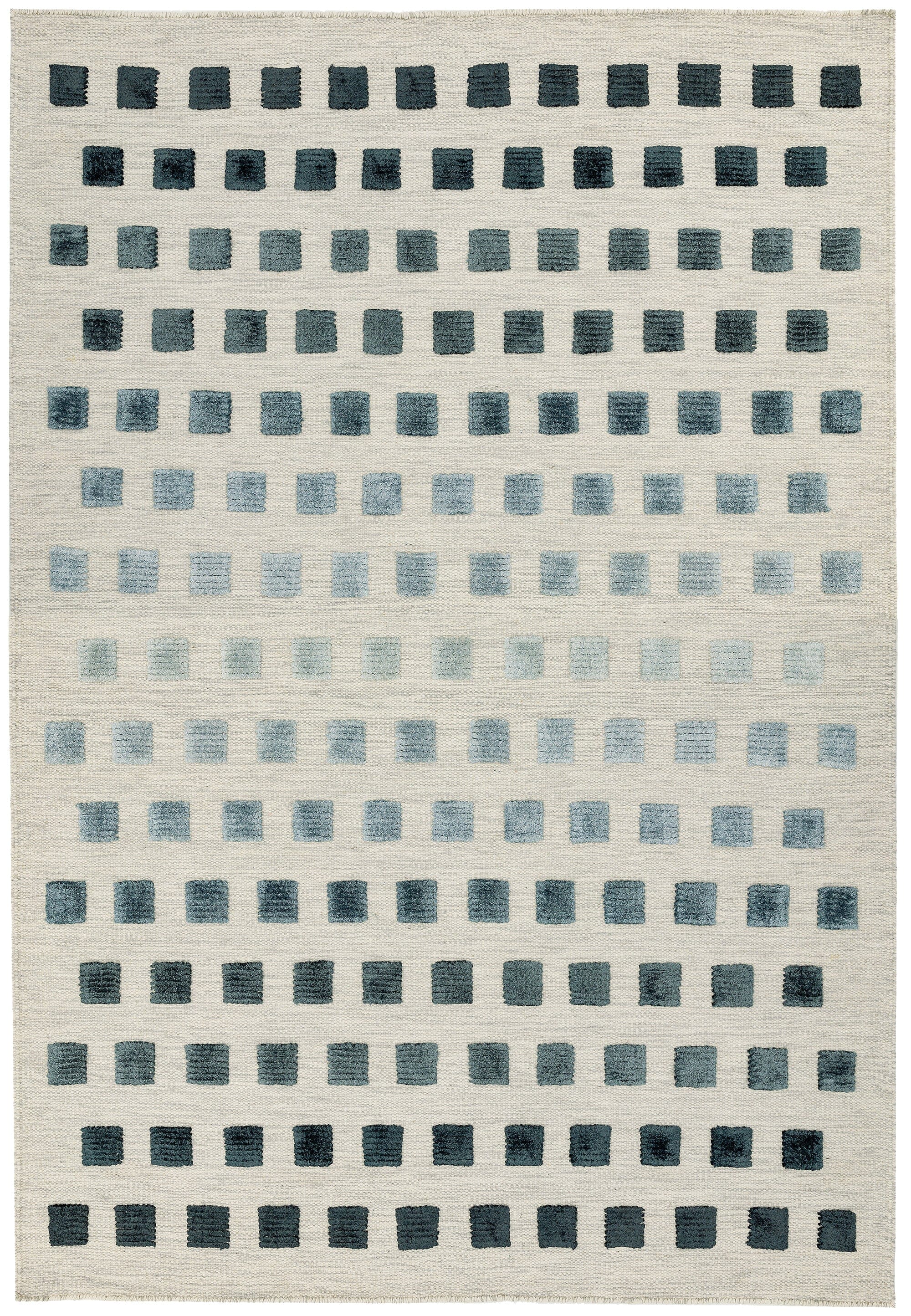 Theo Silvery Squares Rug