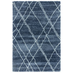 Alfombra Alto Marroquí Azul y Crema AL01