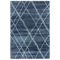 Alfombra Alto Marroquí Azul y Crema AL01