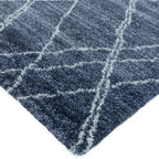 Alfombra Alto Marroquí Azul y Crema AL01