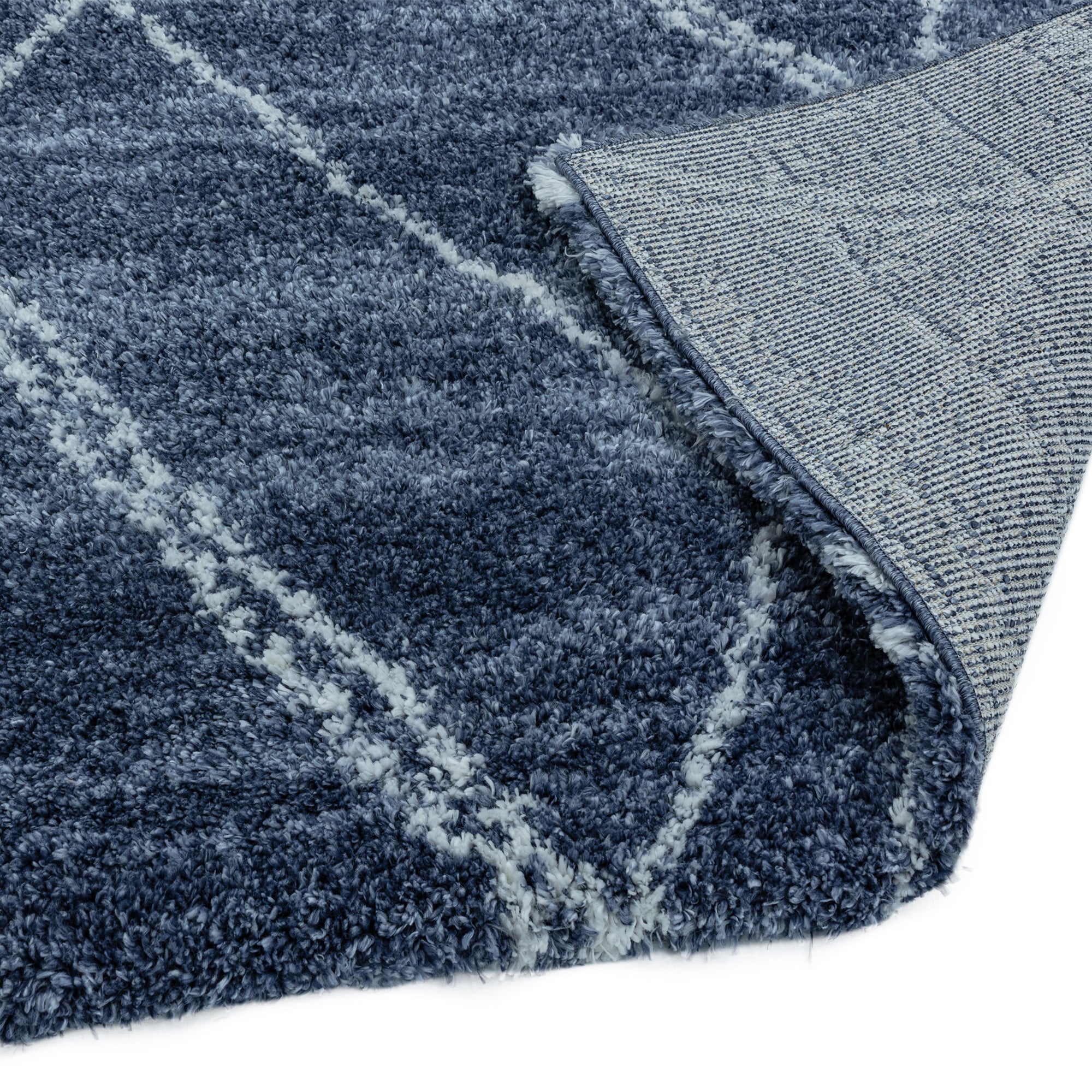 Alfombra Alto Marroquí Azul y Crema AL01