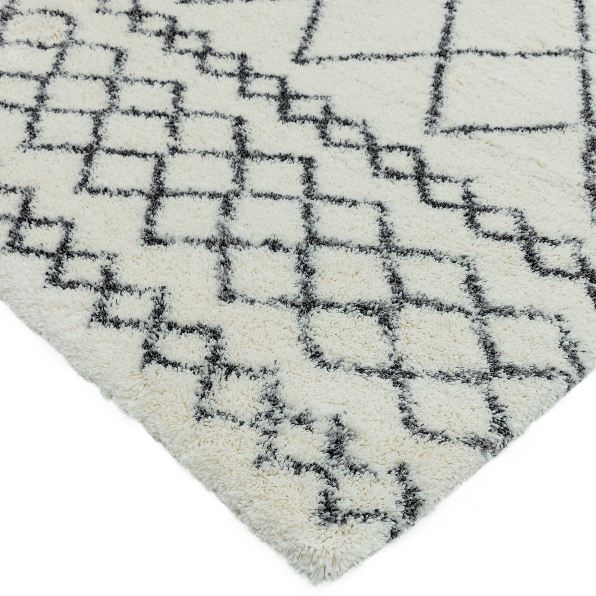 Alfombra Alto Marroquí Crema y Gris AL02