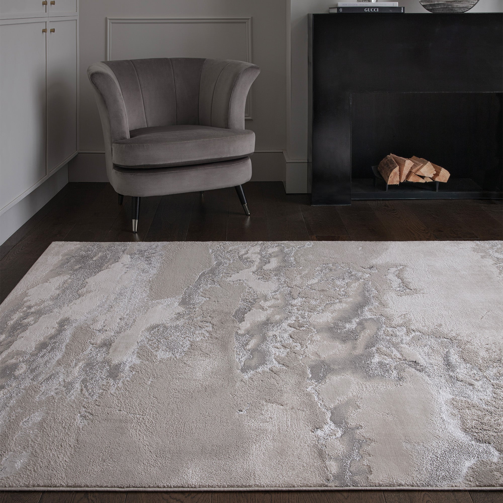 Aurora Cloud Metallic Rug AU02