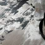 Aurora Glacier Metallic Silver Rug AU10