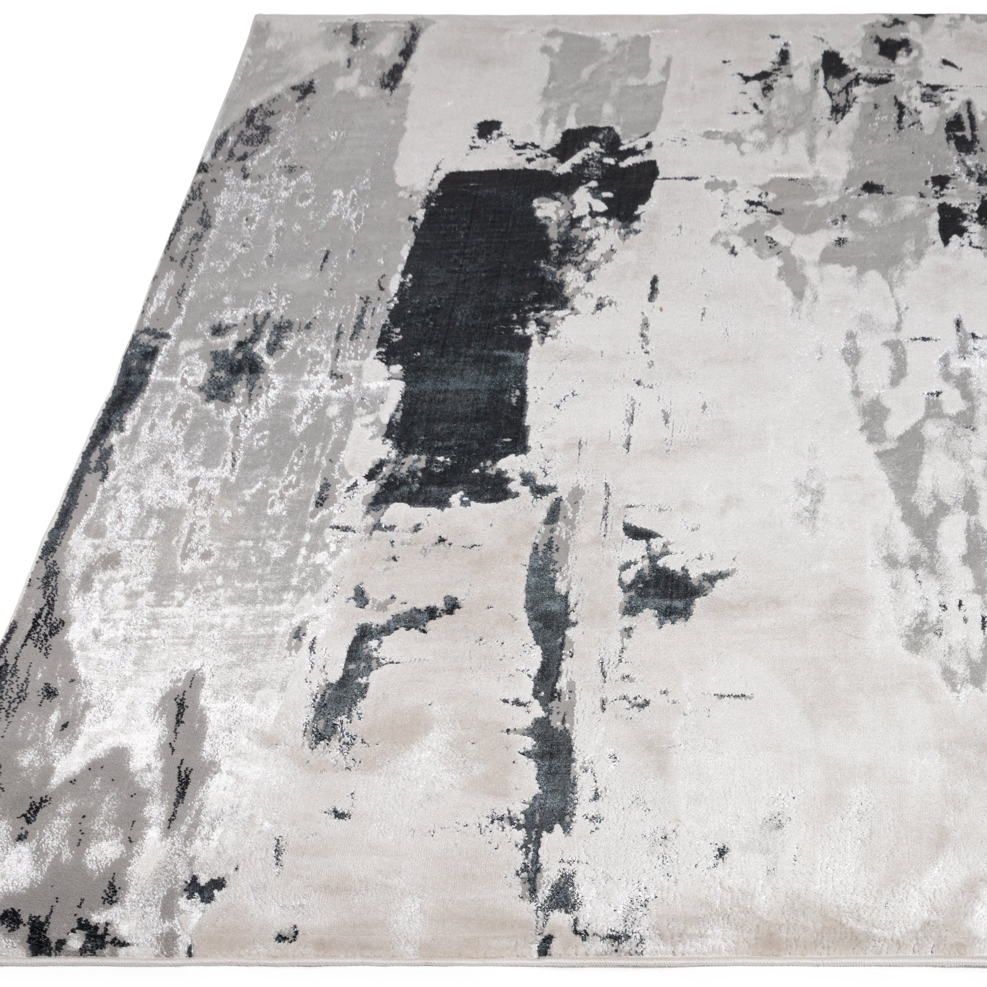 Aurora Glacier Metallic Silver Rug AU10