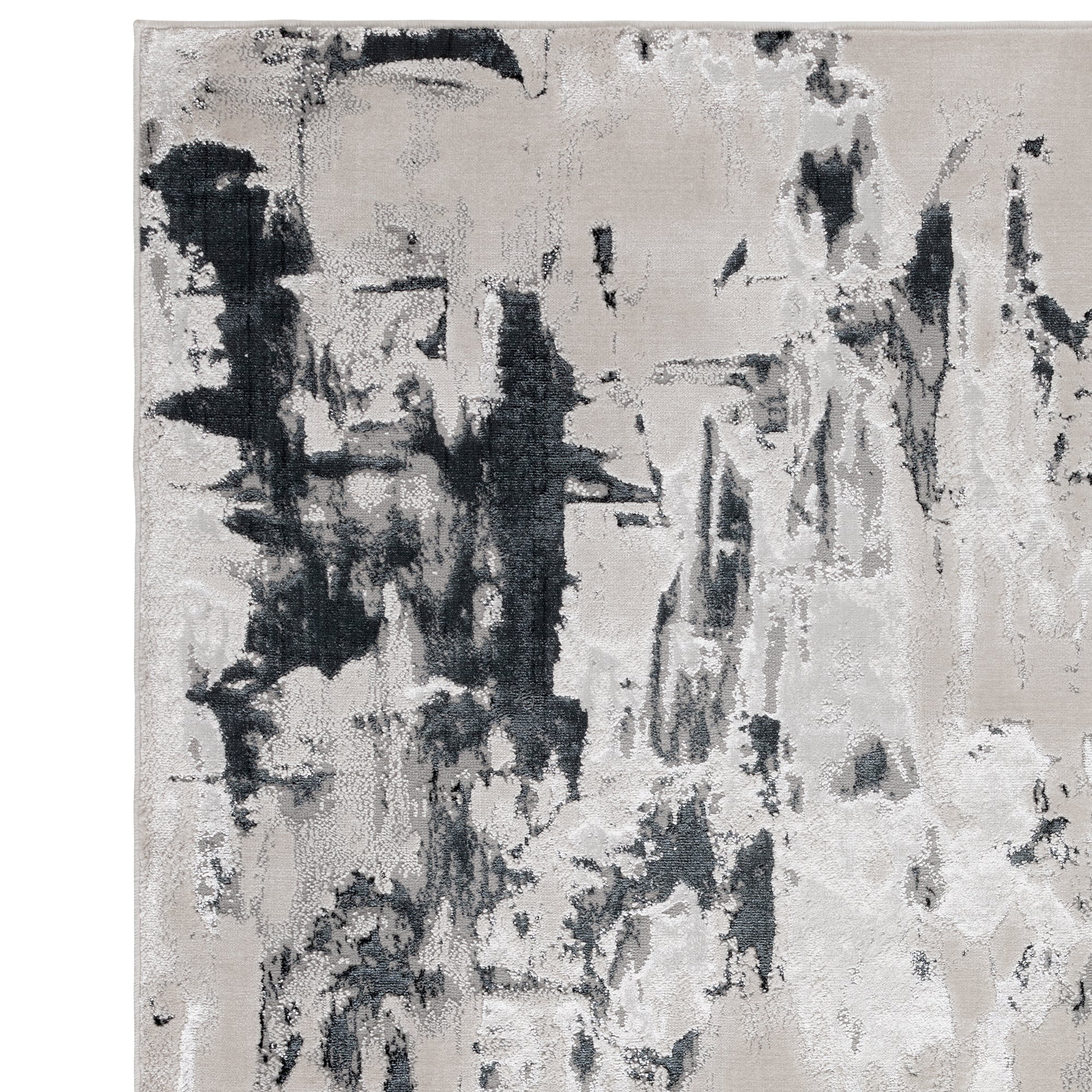 Aurora Glacier Metallic Silver Rug AU10
