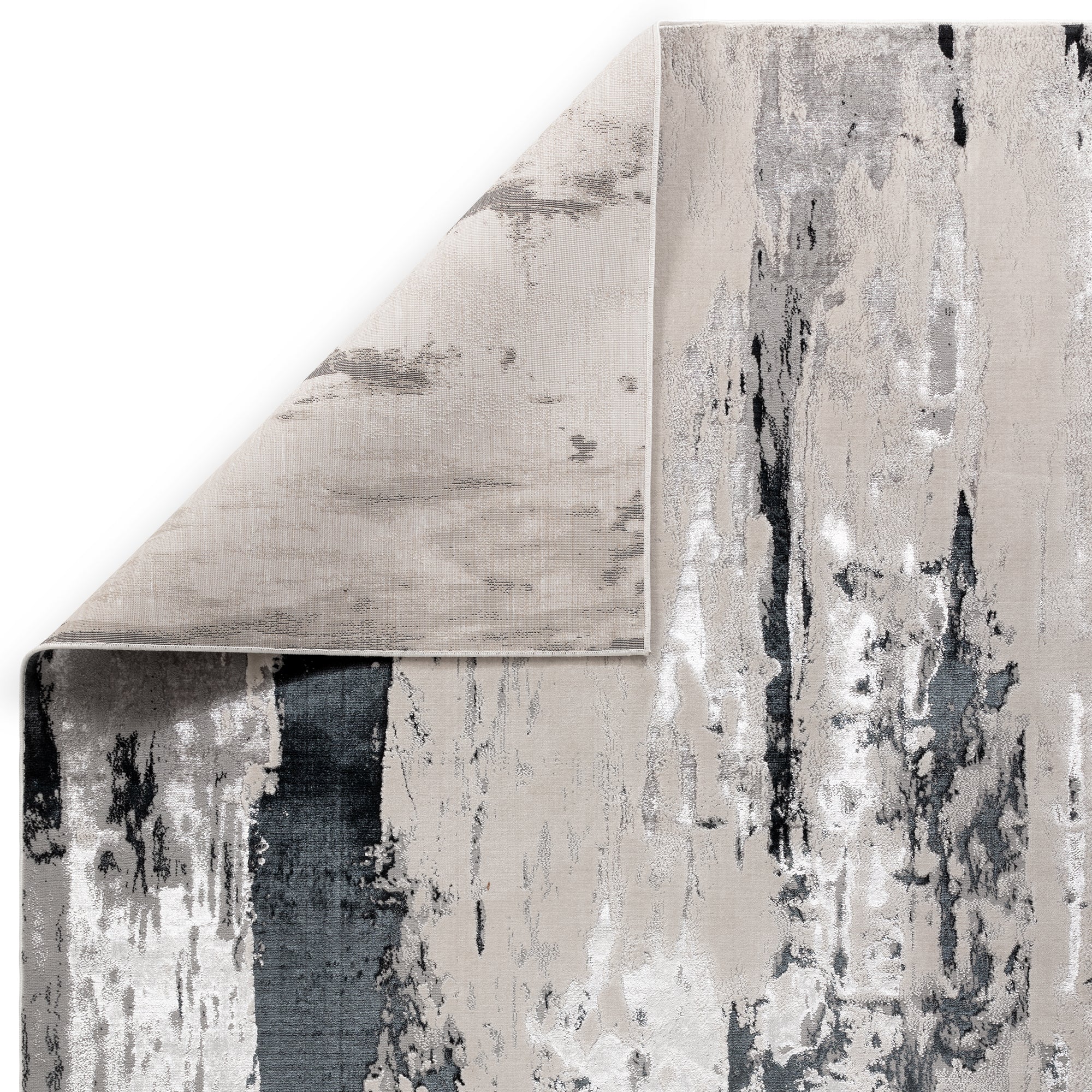 Aurora Glacier Metallic Silver Rug AU10