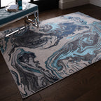 Alfombra Aurora Ocean Metálica Azul AU18