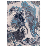 Alfombra Aurora Ocean Metálica Azul AU18