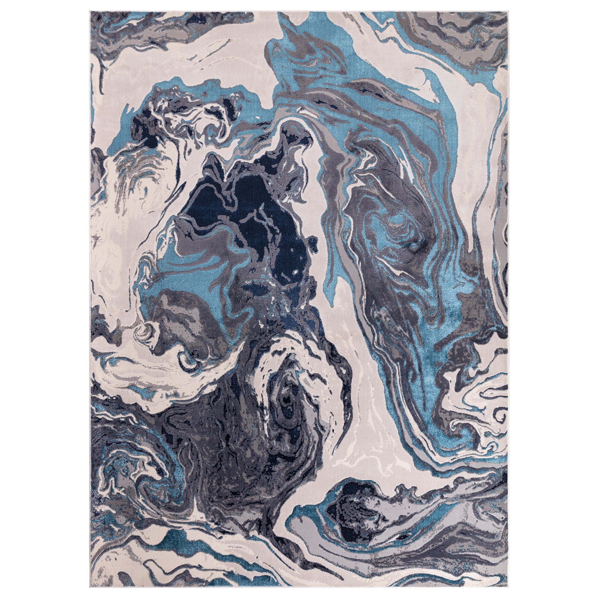 Aurora Ocean Metallic Blue Rug AU18