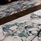 Alfombra Aurora Quake Metálica Azul AU22