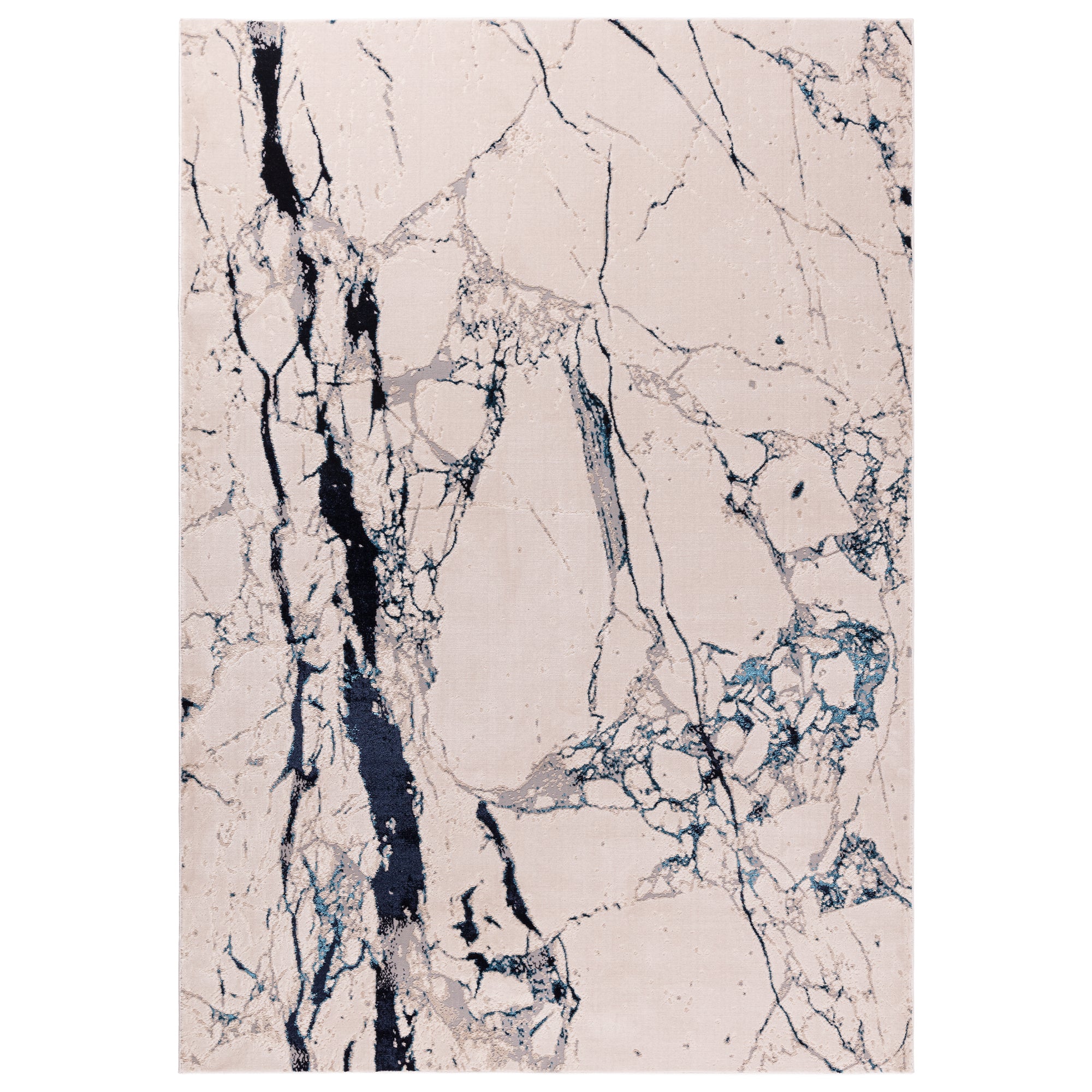 Aurora Quake Metallic Blue Rug AU22