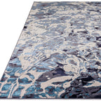 Aurora Foam Metallic Blue Rug AU21