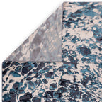 Aurora Foam Metallic Blue Rug AU21