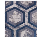 Alfombra Aurora Hexagon Metálica Azul AU19