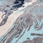 Alfombra Aurora Ocean Metálica Azul AU18