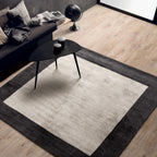 Blade Border Charcoal / Silver Rug