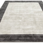 Blade Border Charcoal / Silver Rug