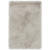 Cascade Silver Shiny Shaggy Rug
