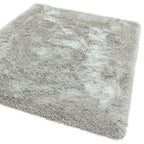 Cascade Silver Shiny Shaggy Rug