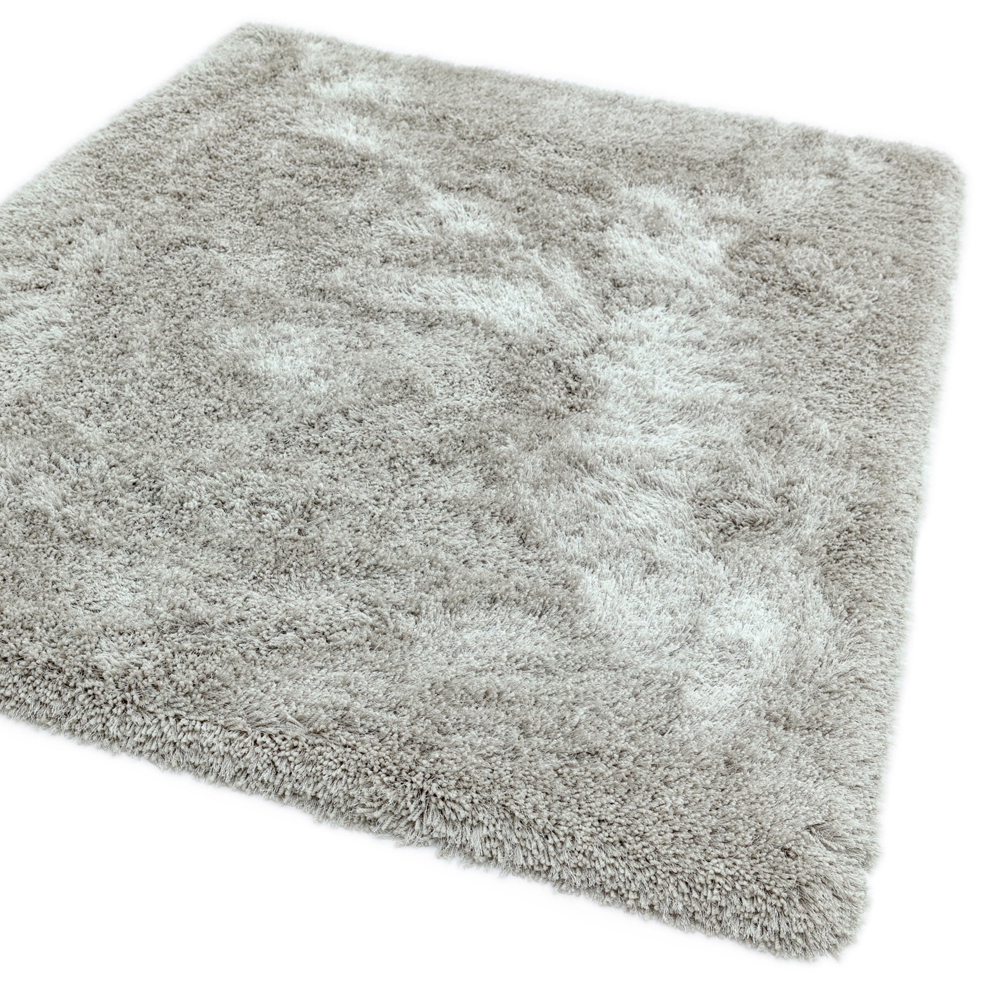Cascade Silver Shiny Shaggy Rug