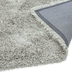 Cascade Silver Shiny Shaggy Rug