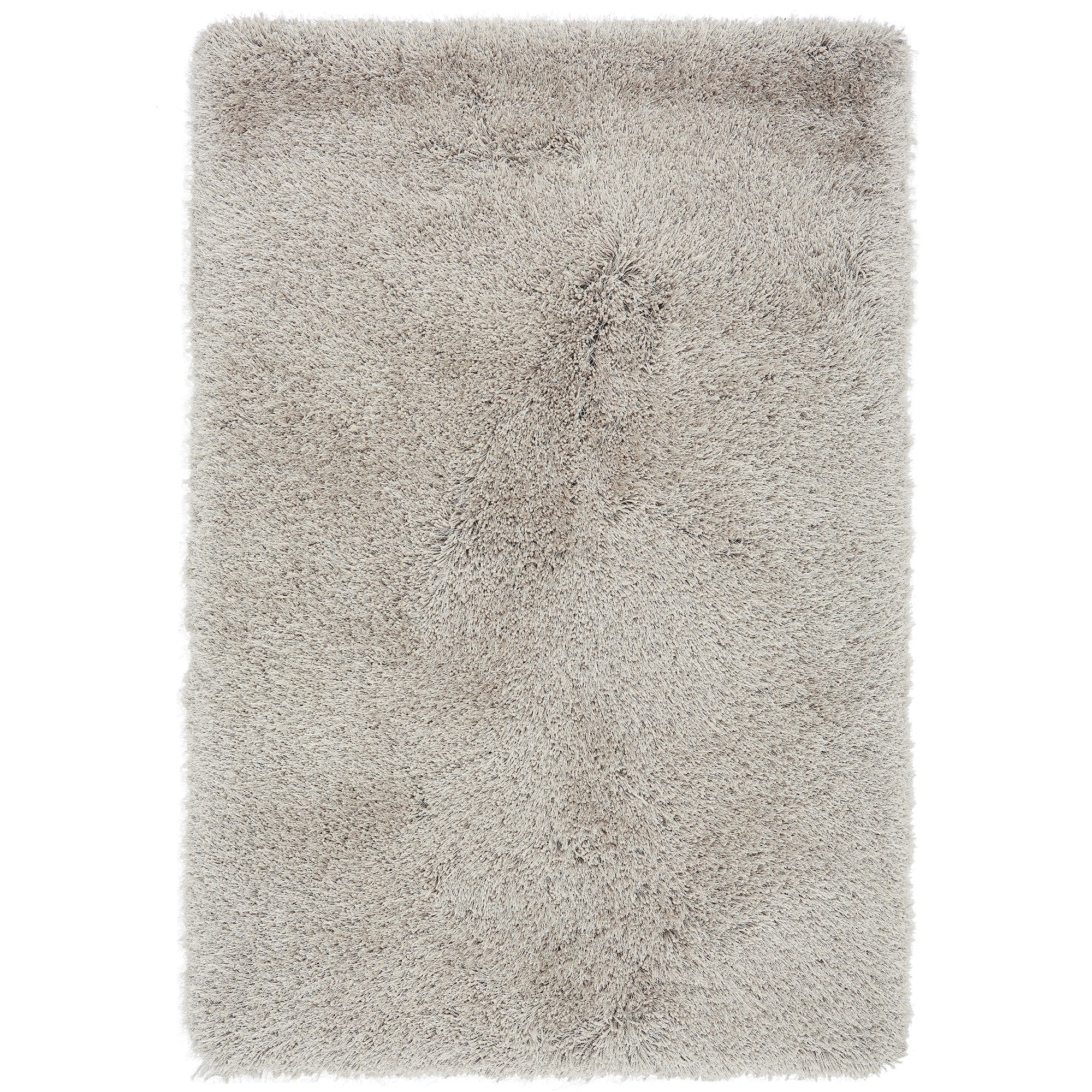 Cascade Silver Shiny Shaggy Rug