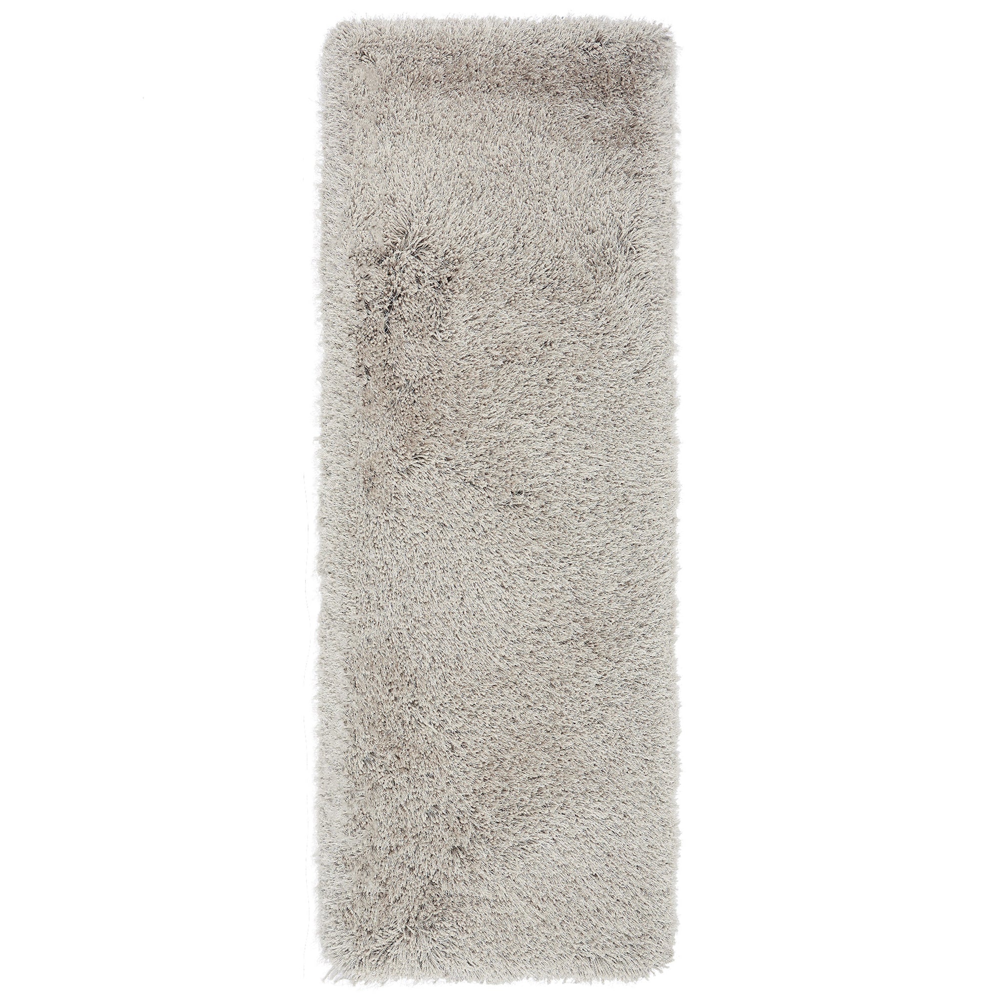 Cascade Silver Shiny Shaggy Rug