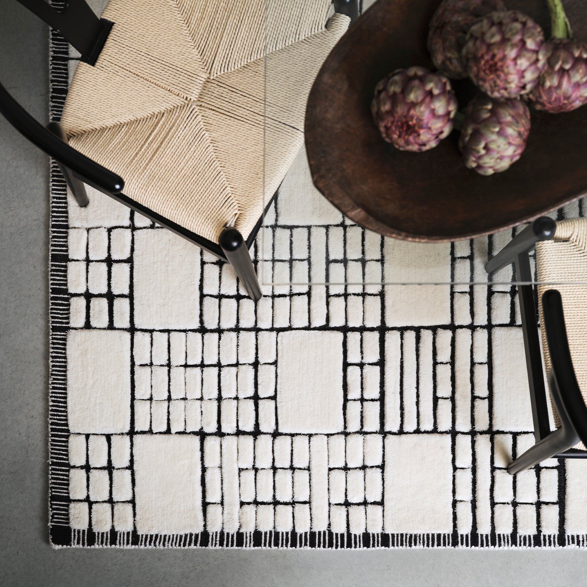 Alfombra Empire Crema/Negro