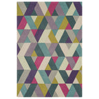 Funk 02 Chevron Blue Green Rug