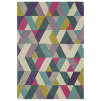 Alfombra Funk 02 Chevron azul verde