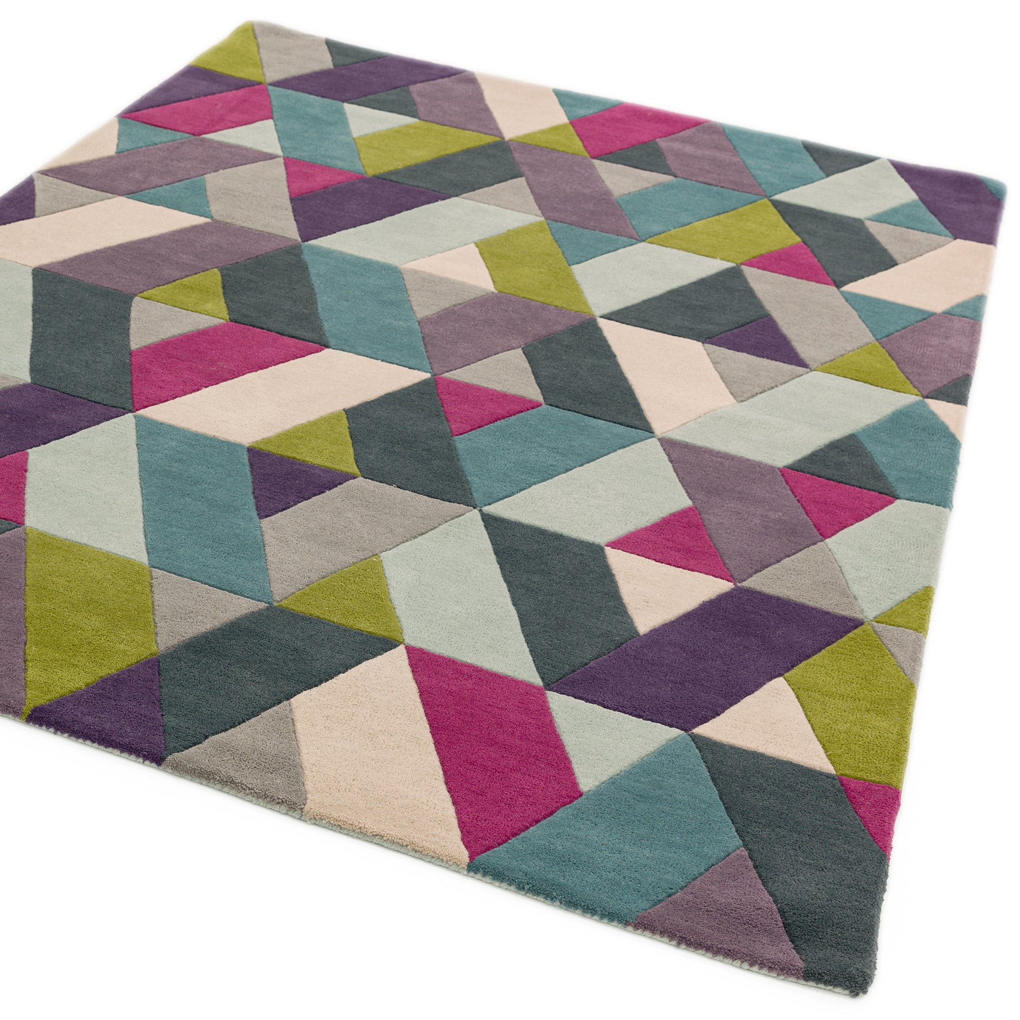 Funk 02 Chevron Blue Green Rug