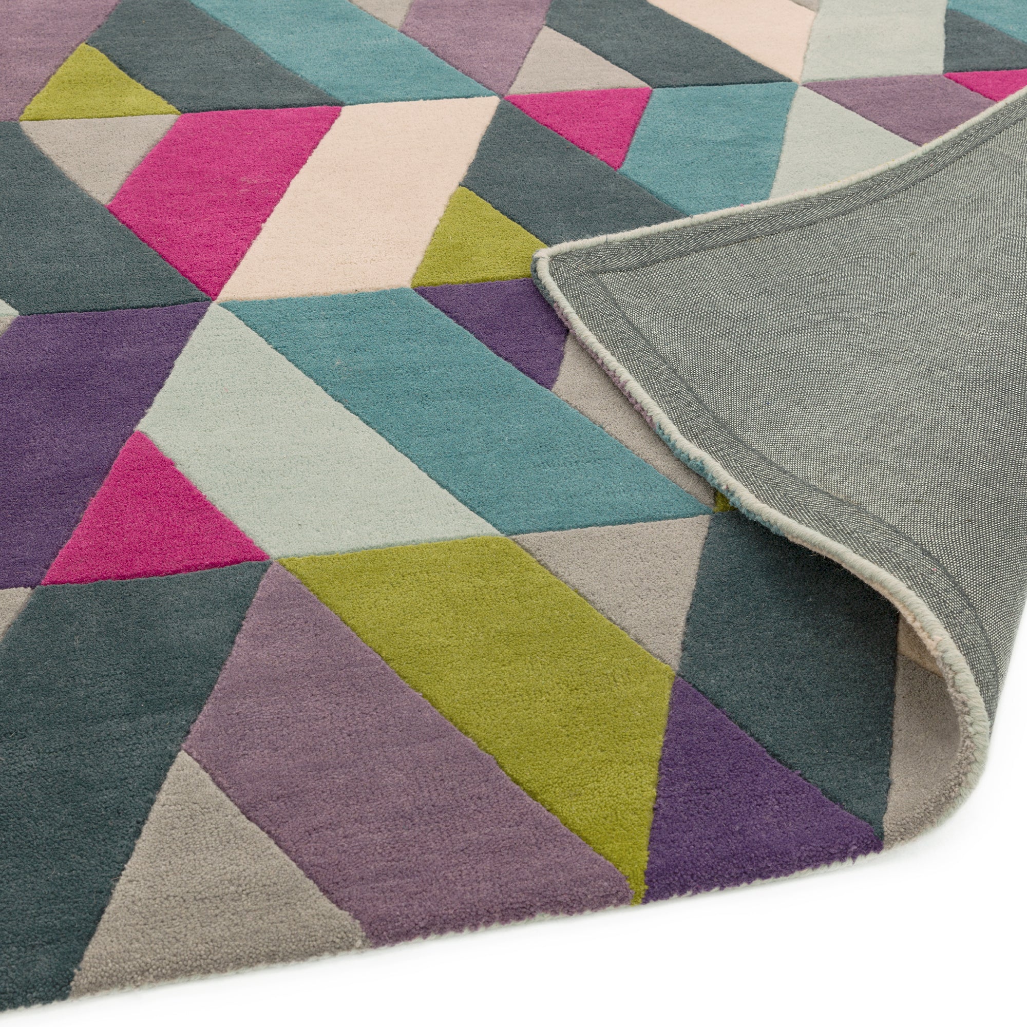 Funk 02 Chevron Blue Green Rug