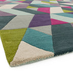 Funk 02 Chevron Blue Green Rug