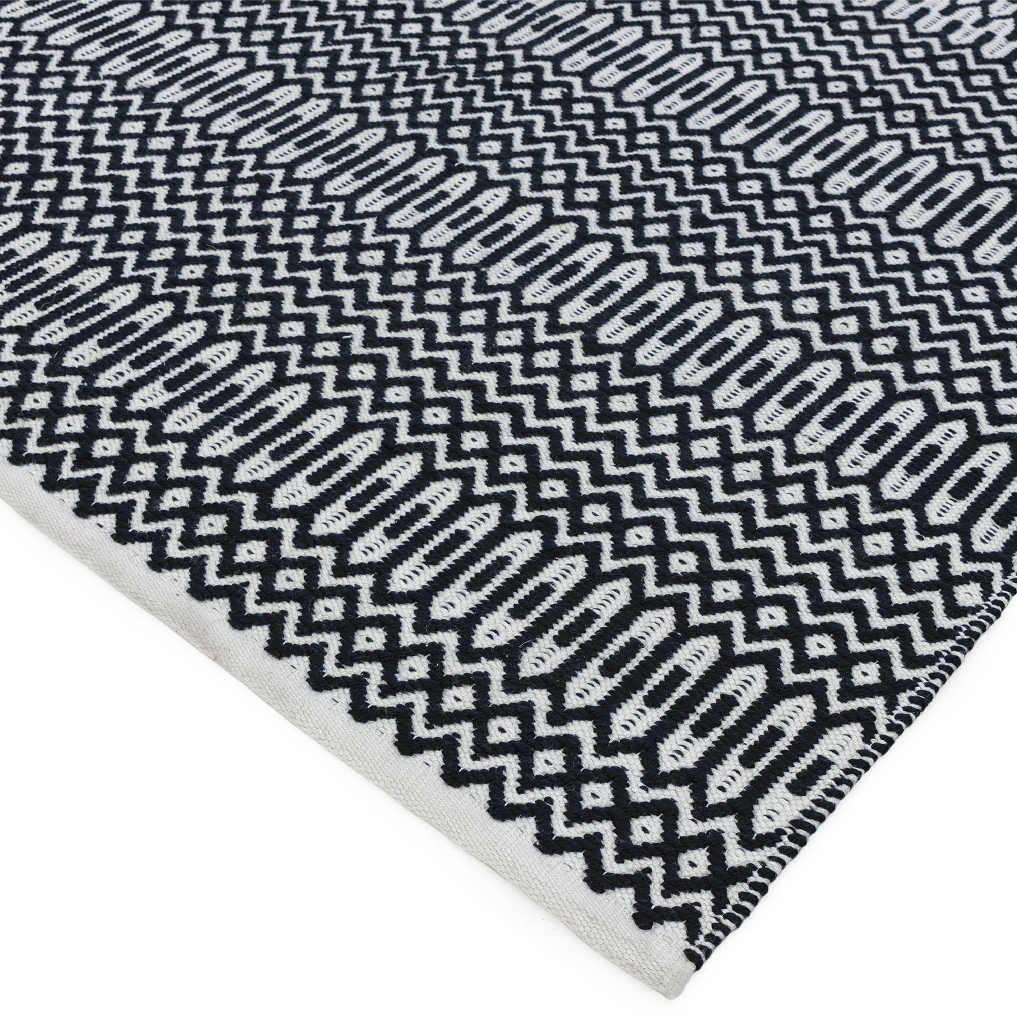 Alfombra Halsey Negro Interior/Exterior