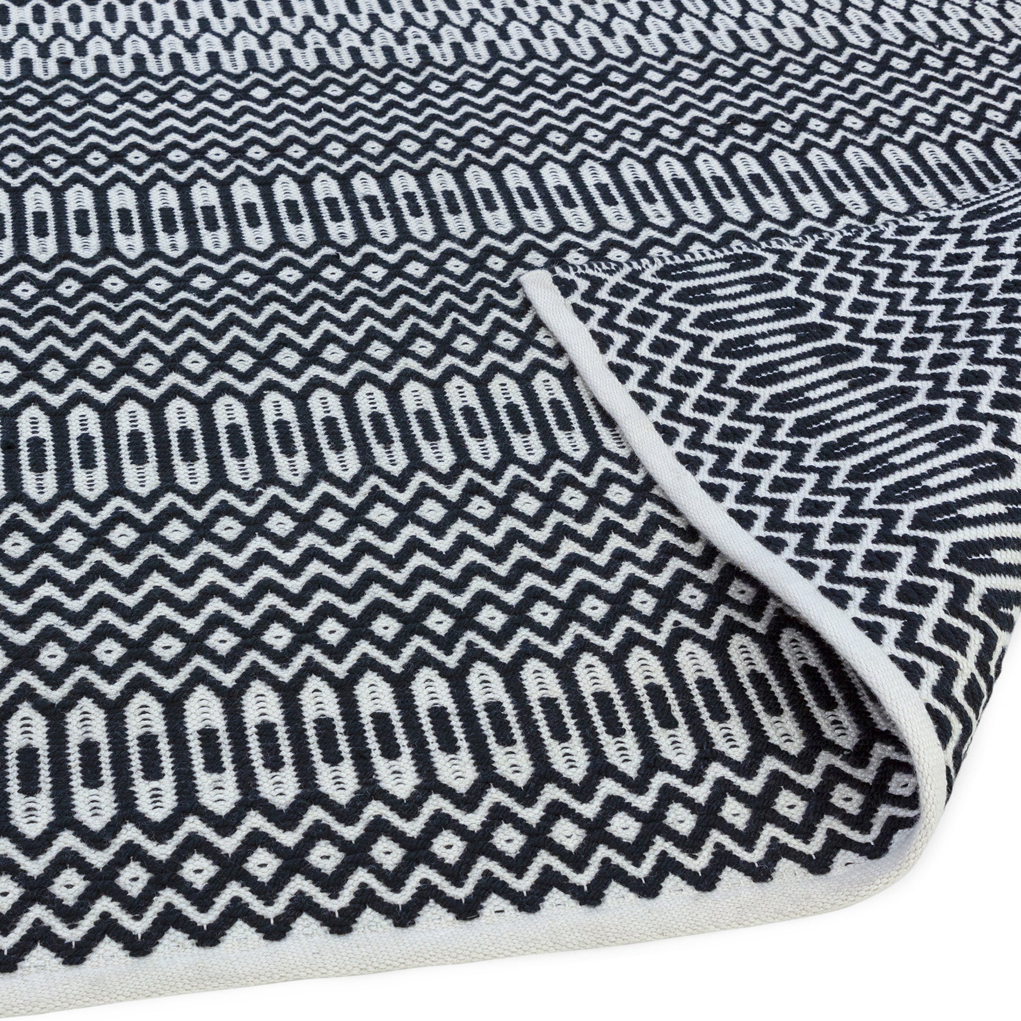 Alfombra Halsey Negro Interior/Exterior