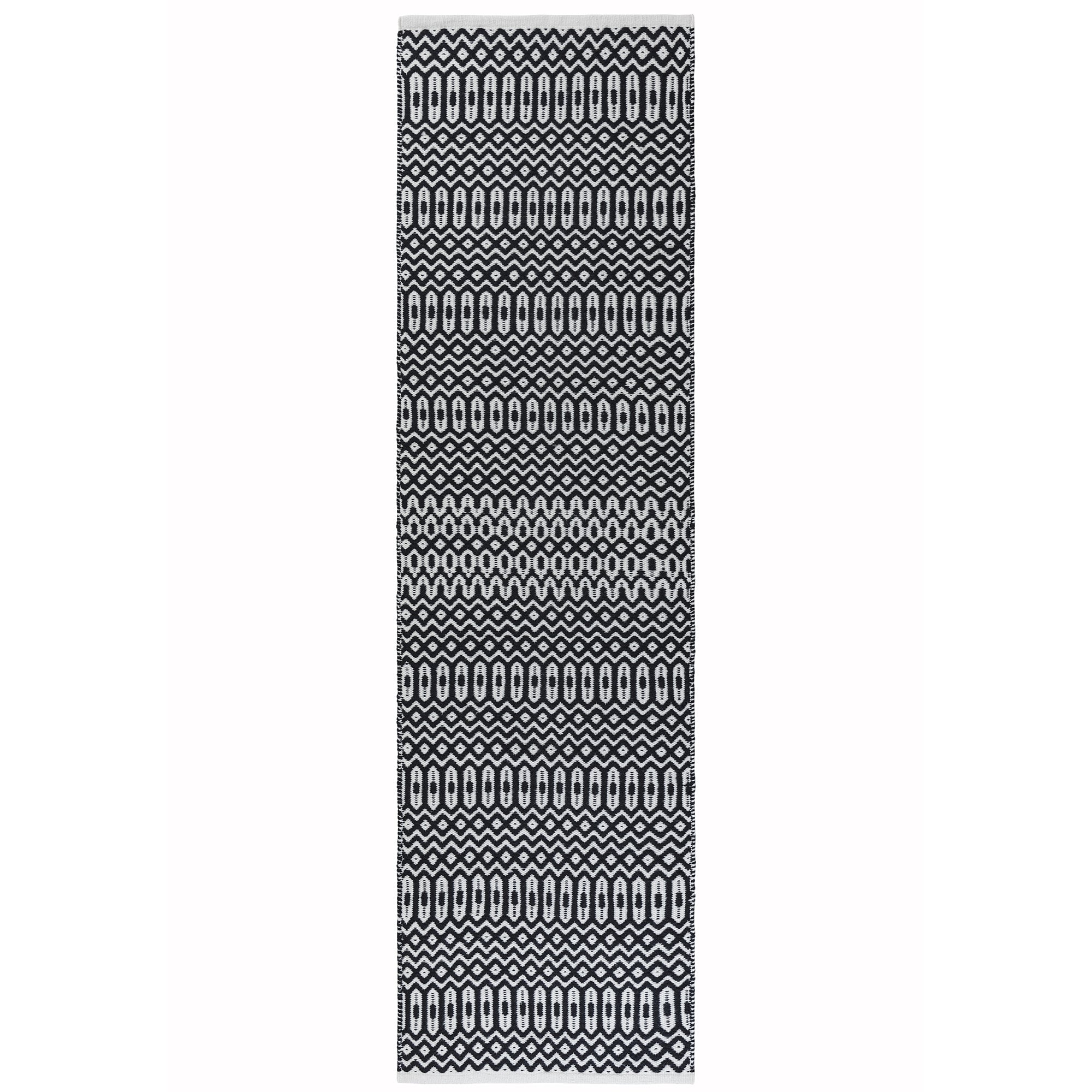 Alfombra Halsey Negro Interior/Exterior