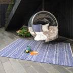 Alfombra Halsey Azul Interior/Exterior