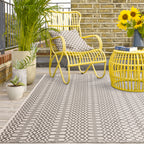 Alfombra Halsey Gris Interior/Exterior